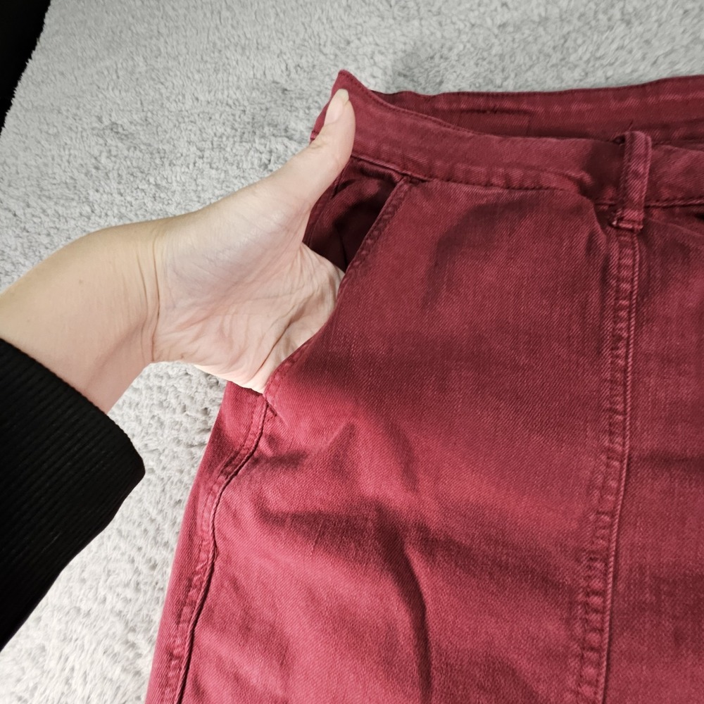 Judy Blue High Rise Seam Straight Jeans Womens 24W Burgundy Denim Preppy Casual - Picture 3 of 16